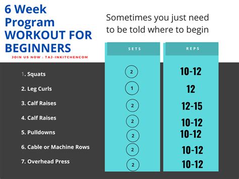 6 Week Complete Workout Program For Beginners Workout For Beginners