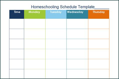 》free Printable Homeschooling Schedule Template Bogiolo Homeschool