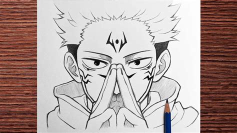 Anime Sketch How To Draw Sukuna Jujutsu Kaisen Step By Step Youtube