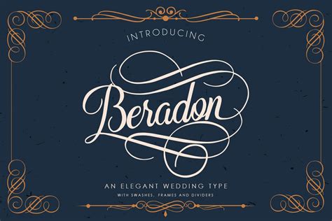 Beradon Script Elegant Wedding Font B Font Bundles
