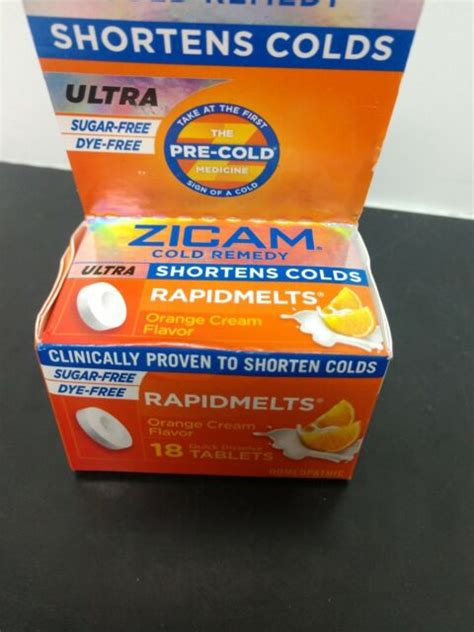 Zicam Ultra Cold Remedy Rapidmelts Orange 18 Quick Dissolve Tab Exp 0123 Ebay