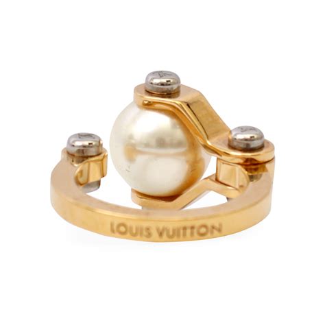 louis vuitton speedy pearl ring gold tone luxity