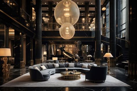 Luxury Hotel Lobby Interior 3d Rendering And Mock Up 3d Render Of