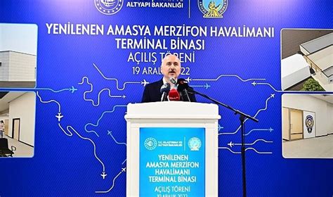 Ulaştırma ve Altyapı Bakanı Karaismailoğlu Amasya Merzifon Havalimanı