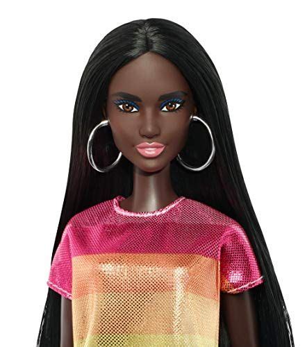 shop barbie fashionistas rainbow sparkle doll at artsy sister shimmery dress barbie