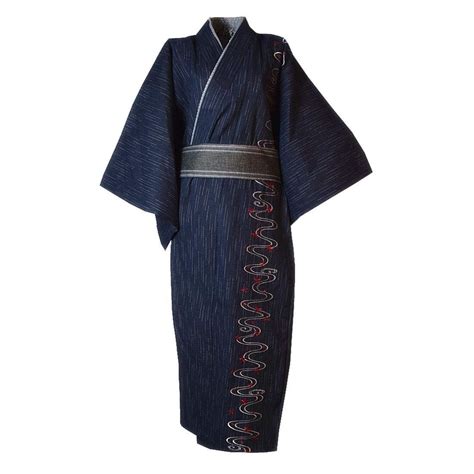 Maysong Mens Japanese Yukata Kimono Home Robe Pajamas Dressing Gown L