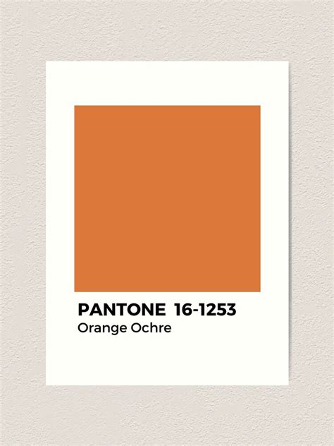 Pantone Orange Ochre Art Print For Sale By Fabibar Redbubble
