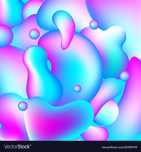 Liquid Shapes Neon Background Royalty Free Vector Image