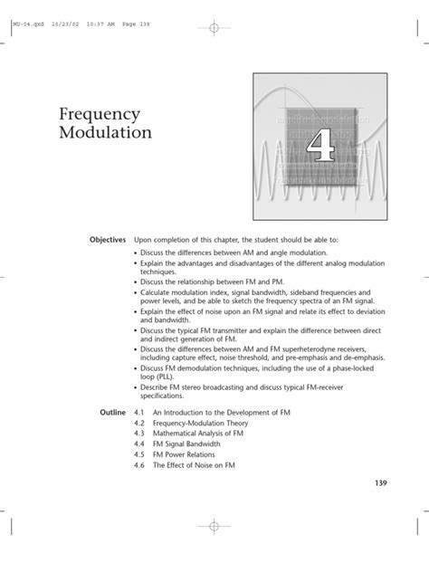Fm Pdf Frequency Modulation Modulation