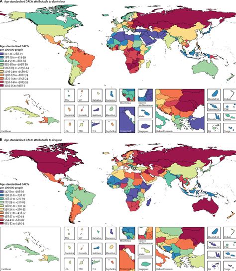 the global burden of disease attributable to alcohol and drug use in 195 countries and