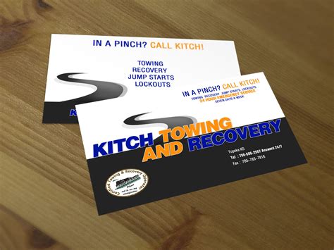 Customize a template by adding your logo, photos, text, background image etc. Business Card I did for a towing company | Business Card ...