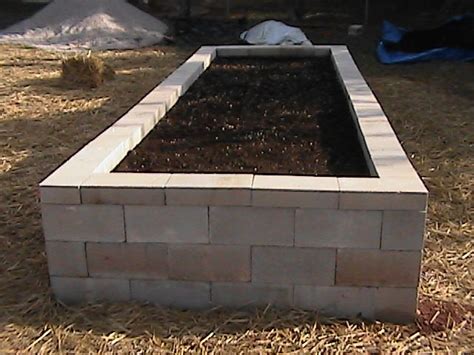 Look for bulk soil which you can mix with compost or horse manure. Cinder Block Raised Bed - I want to do this along the side ...
