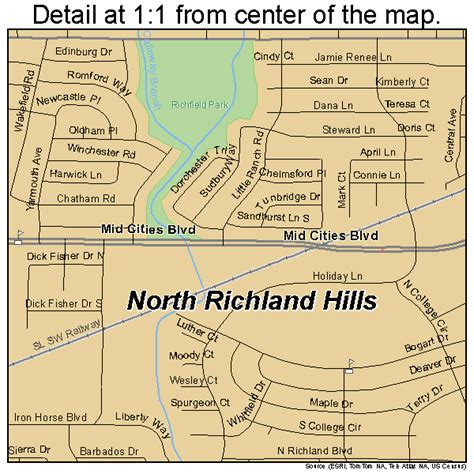 North Richland Hills Texas Street Map 4852356