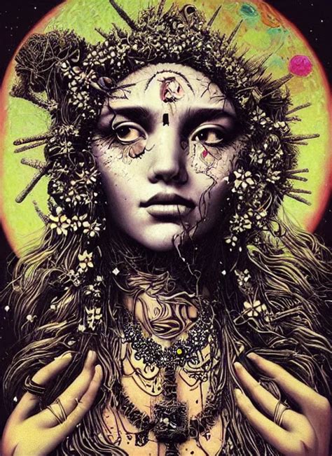 Hippie Goddess Painting By Dan Hillier Trending On Stable Diffusion