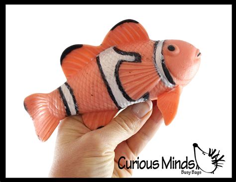 Clownfish Stretchy And Squeezy Toy Crunchy Bead Filled Fidget Stre