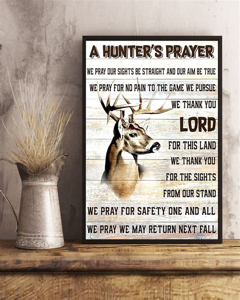 Deer Hunting Prayer Vertical Poster Etsy