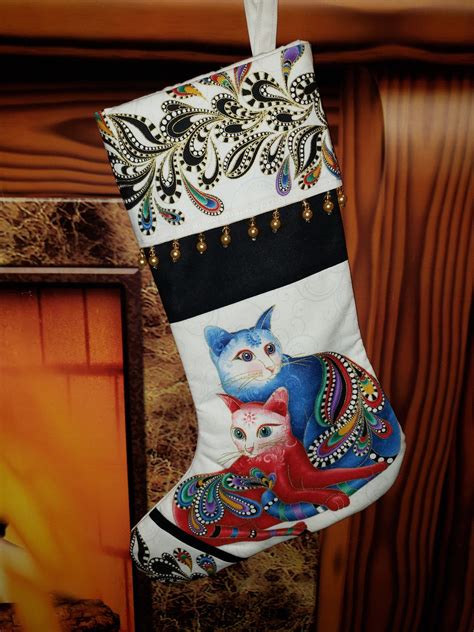 Check spelling or type a new query. Elegant Gold Embossed Christmas Cats Christmas Stocking ...