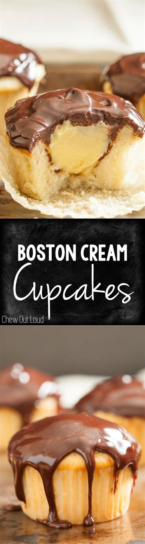 While the cupcakes cool, make the pastry cream. Boston Cream Cupcakes | Chew Out Loud | Recipe | Desserts ...