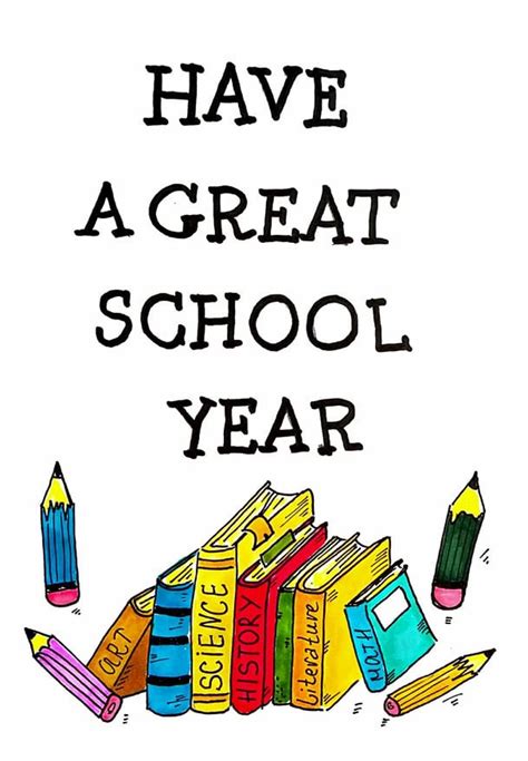 Have A Great School Year Card Print Happy First Day Of School T