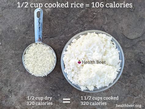 How Many Calories In Cooked Rice Health Beet