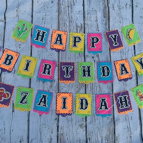 Fiesta Birthday Banner Fiesta Theme Banner Birthday Party Etsy