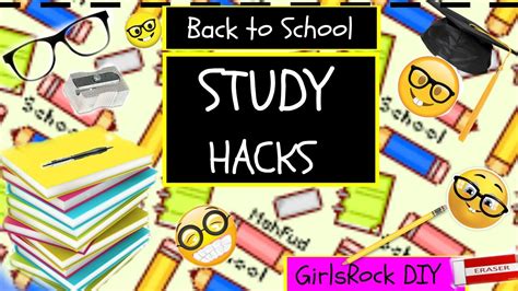 Back To School Study Hacks Girlsrock Diy Youtube