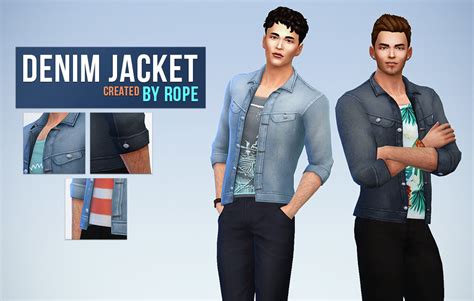 Sims 4 Maxis Male Cool Denim Jacket The Sims Book