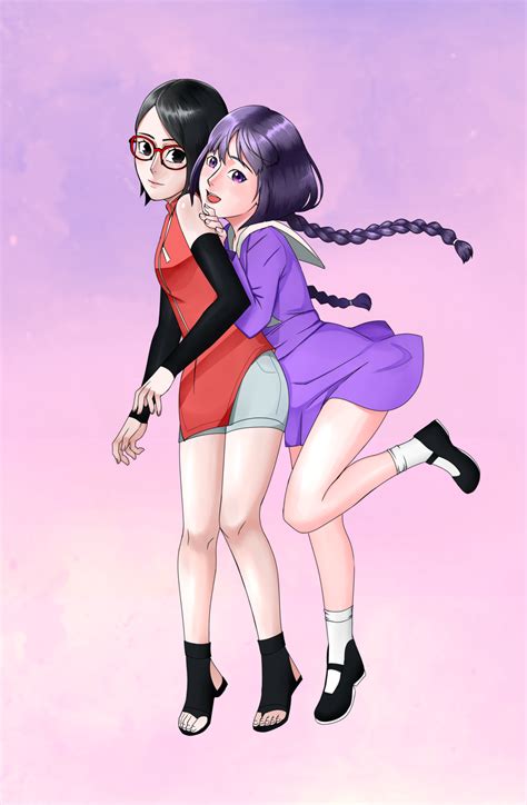 Sarada Sumire Naruto And Hinata Naruto Girls Sakura And Sasuke Anime Naruto Sarada Uchiha