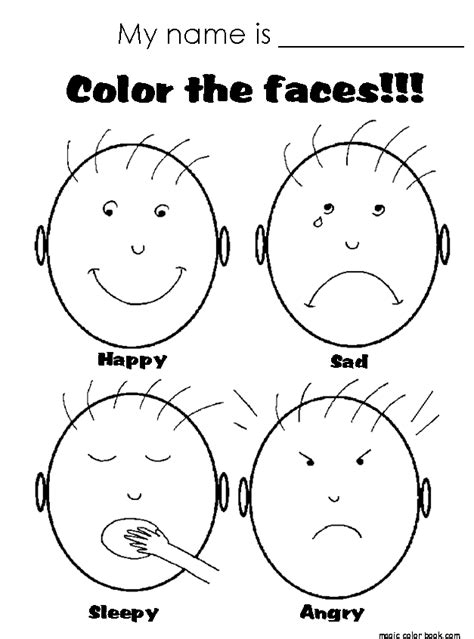 Feelings coloring pages newsletter freebie. Worksheet preschool faces coloring pages online free kids ...