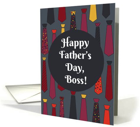 Happy Fathers Day Boss Card With Funny Ties Card 1427630