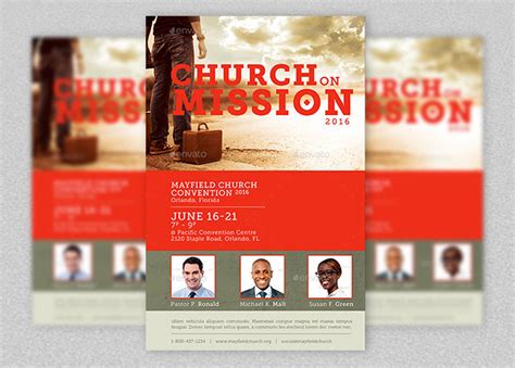 Church Missions Flyer Template Godserv Designs