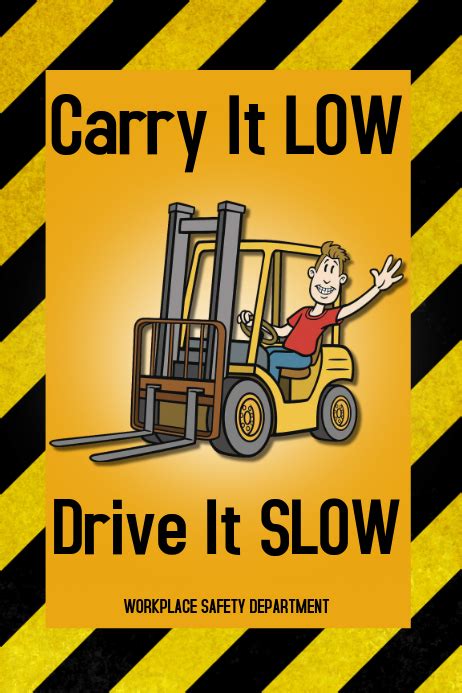 Overview only trained and evaluated operators can drive forklifts employer certifies successful completion of training 14. Forklift Safety Poster Template | PosterMyWall