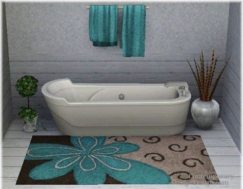 Cute and stylish, this bathroom area rug is the ideal fashionista decor for the elegant bathroom. Fun bathroom rugs