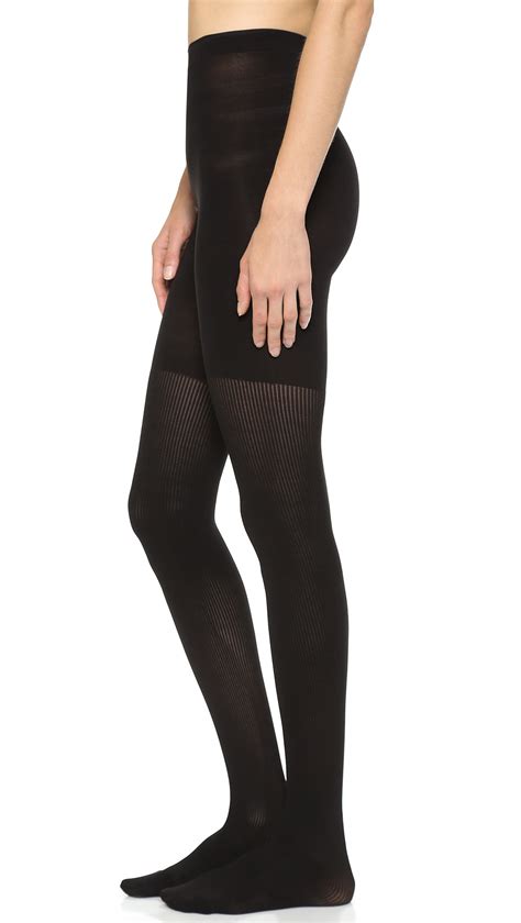 Spanx Ribbed Tight End Tights Black In Black Lyst