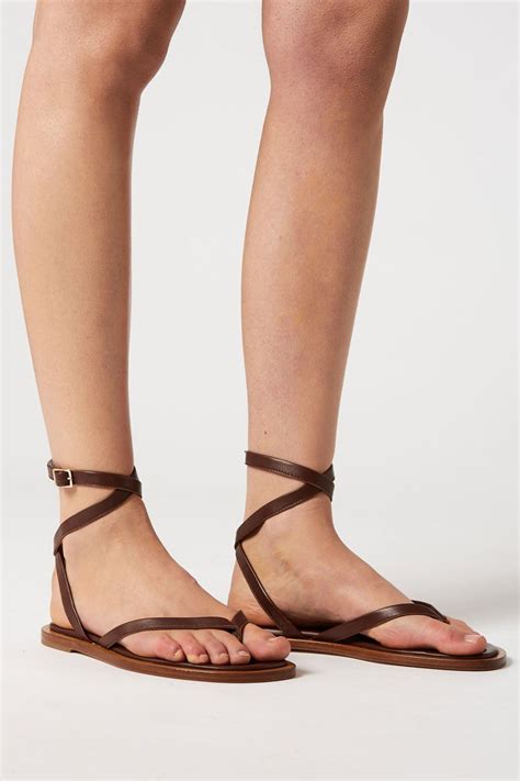 Ankle Wrap Flat Sandal Flat Sandals Sandals Flats