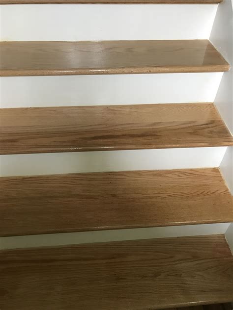 Custom 1” Thick Prefinished Red Oak Stair Treads Built And Installed By