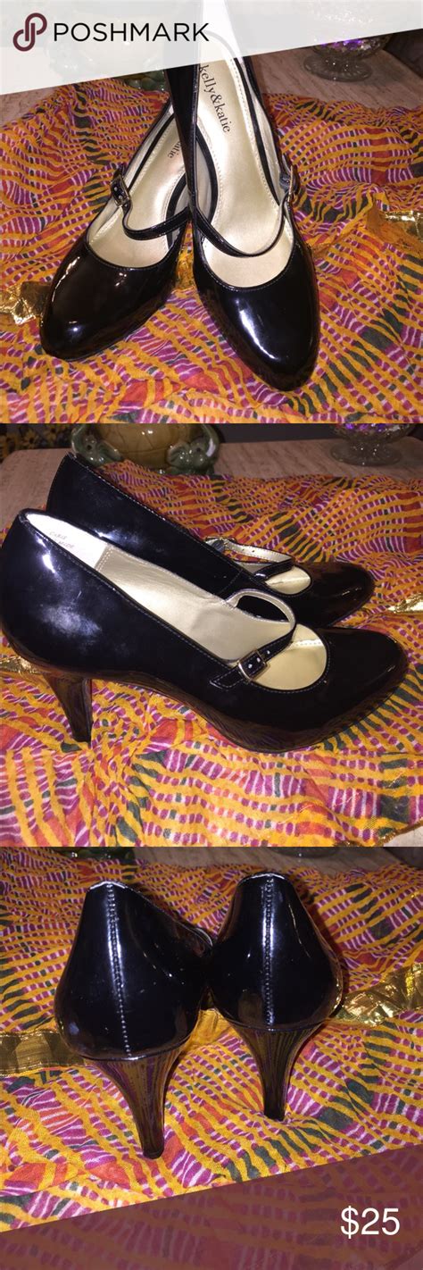 Kelly And Katie 3 Inch Black Patent Leather Pumps Black Patent Leather