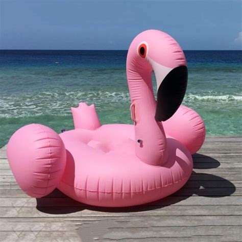 150cm Pink Inflatable Flamingo Pool Float Giant Swimming Mattress For Adults Summer Water Toy