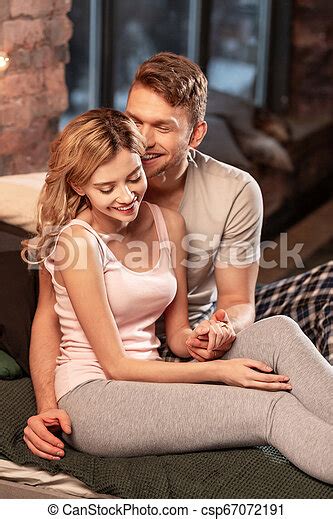 Loving Husband Loving Husband Kissing His Lovely Tender Wife In The