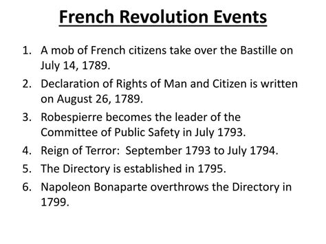 Ppt French Revolution Timeline Powerpoint Presentation Free Download