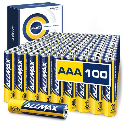 Allmax AAA Maximum Power Alkaline Batteries (100 Count) - Ultra Long