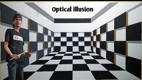 3d Optical Illusion Triangle 3d Wall Painting Mural Dinding Affect3d