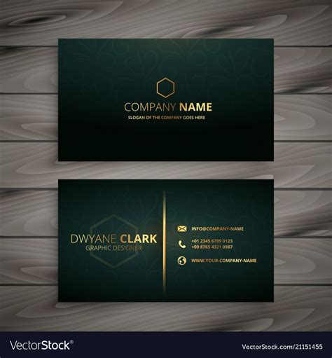 Premium Elegant Business Card Template In Buisness Card Templates