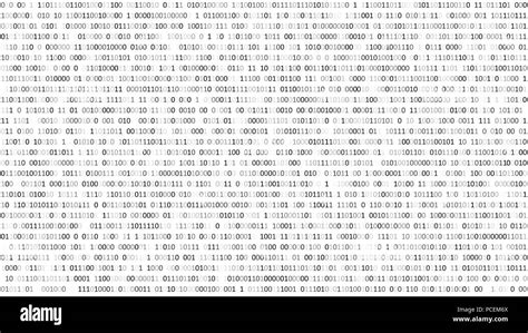 Binary Code Black And White Background With Digits On Screen Format 16