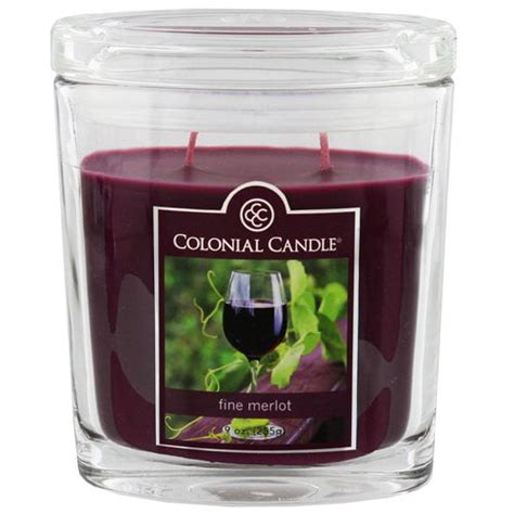 Colonial Candle 9 Ounce Scented Oval Jar Candle Fine Merlot