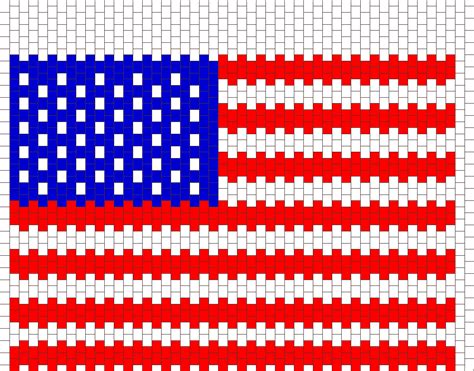 American Flag Panel Bead Pattern Peyote Bead Patterns Misc Bead
