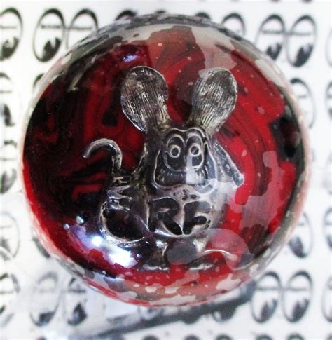 Rat Fink Shift Knob Marble Red American Collectibles