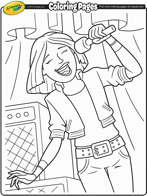 Singer Coloring Page For Kids Coloring Home