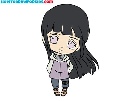 How To Draw Hinata Easy Drawing Tutorial For Kids