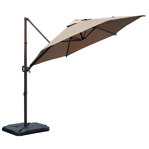 9 Feet Offset Cantilever Umbrella With Cross Base In 2020 Patio Cantilever Umbrella Umbrella